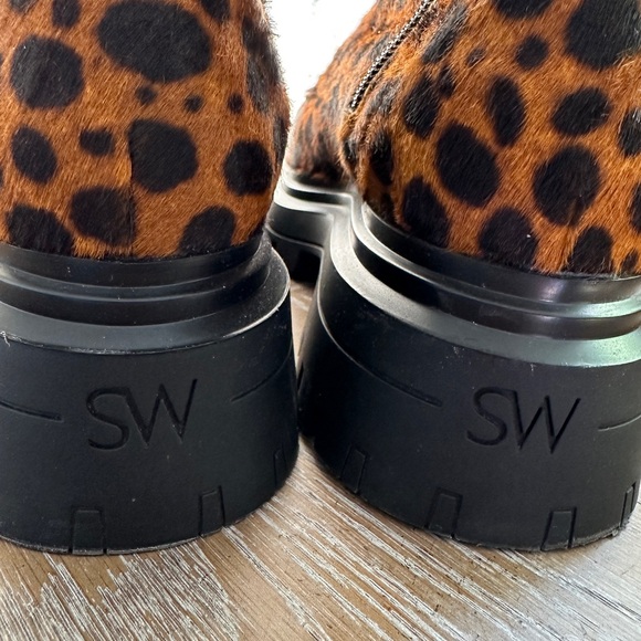 Stuart Weitzman Bedford Calf Hair Combat Booties - Picture 5 of 6